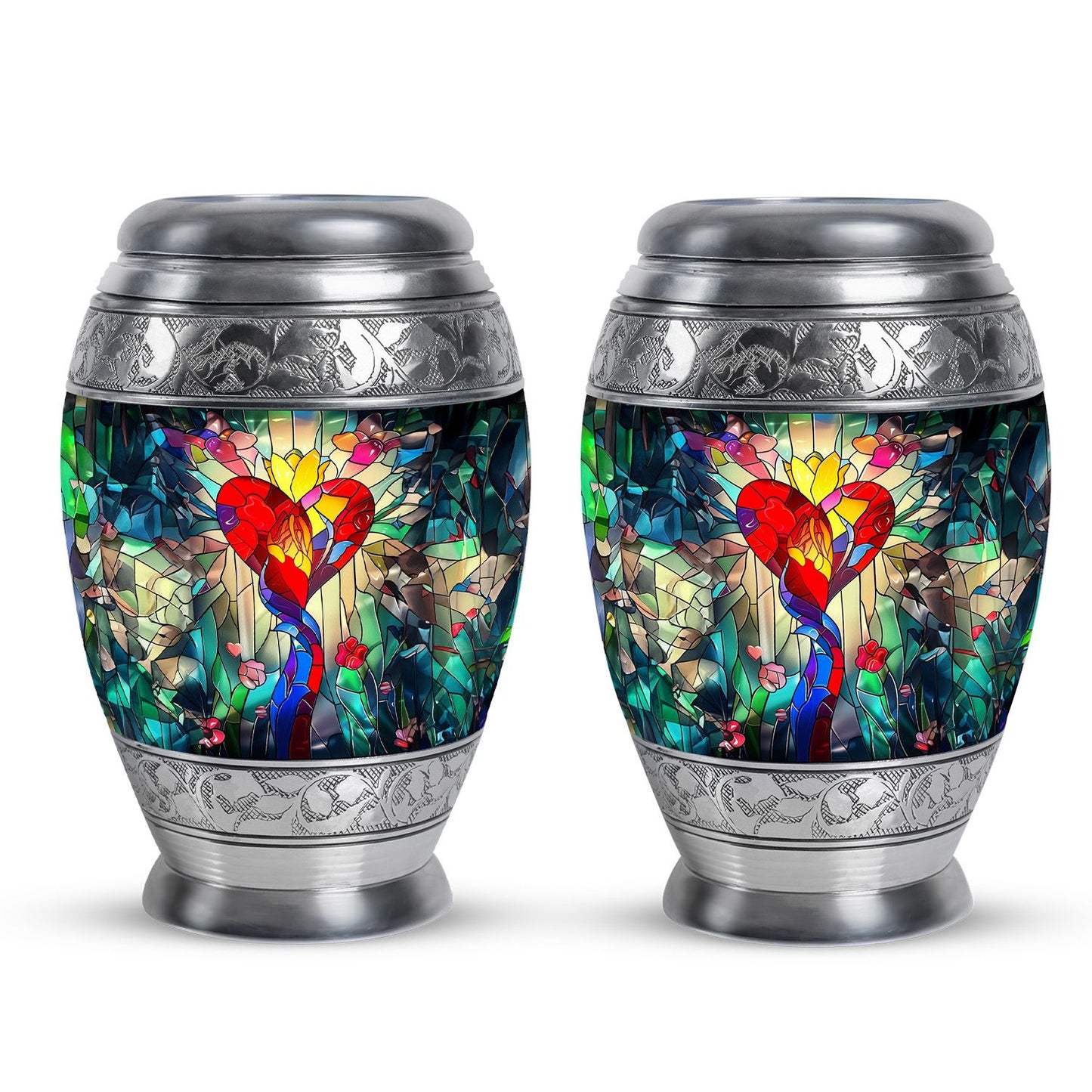 Glass Artistic Cremation Urn for Men - 10-inch, 200 cu in - Yatskia