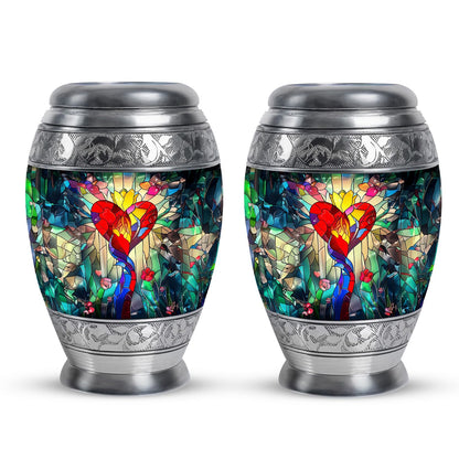 Glass Artistic Cremation Urn for Men - 10-inch, 200 cu in - Yatskia