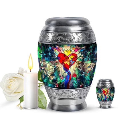 Glass Artistic Cremation Urn for Men - 10-inch, 200 cu in - Yatskia