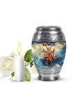 Stained Glass Cremation Urns Large & Small Combo - Funeral Urns For Man