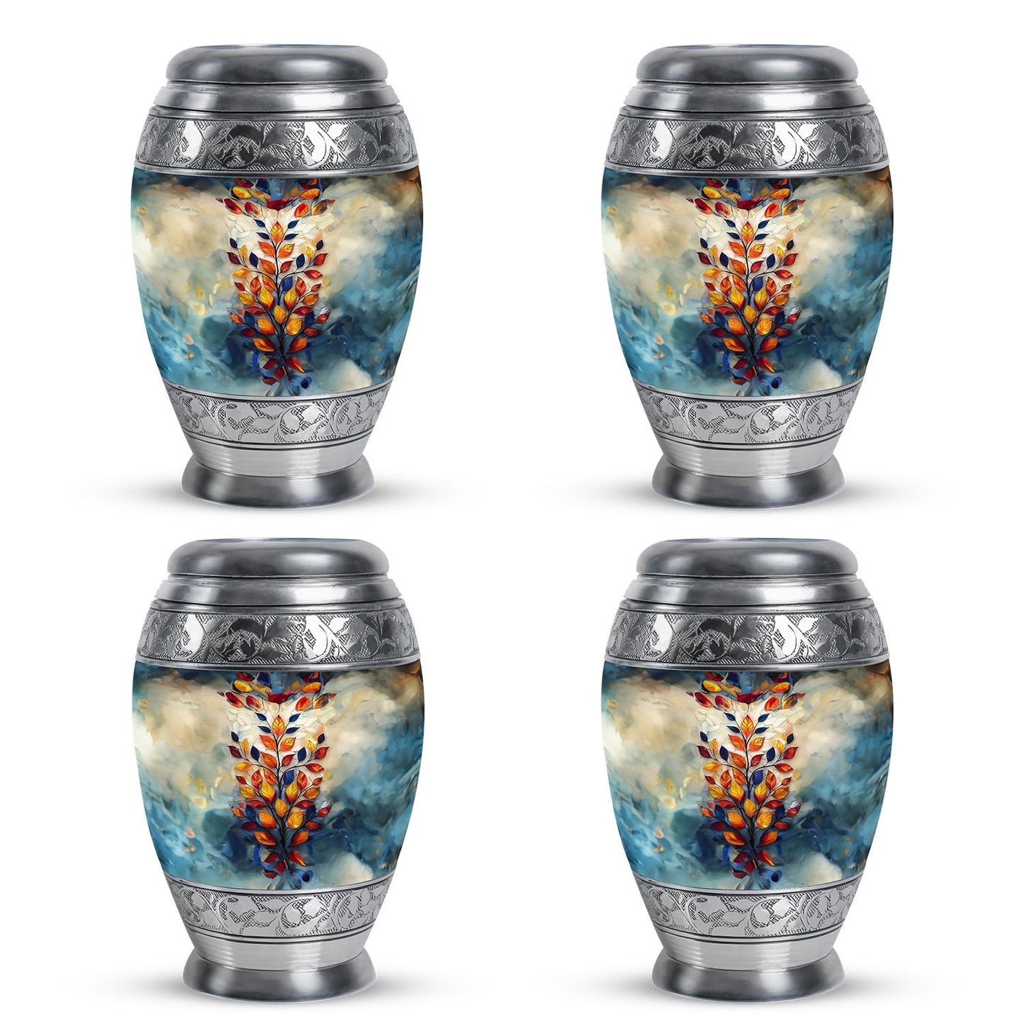 Glass Artistic Keepsake Urn for Human Ashes - 10-inch, 200 cu in - Yatskia
