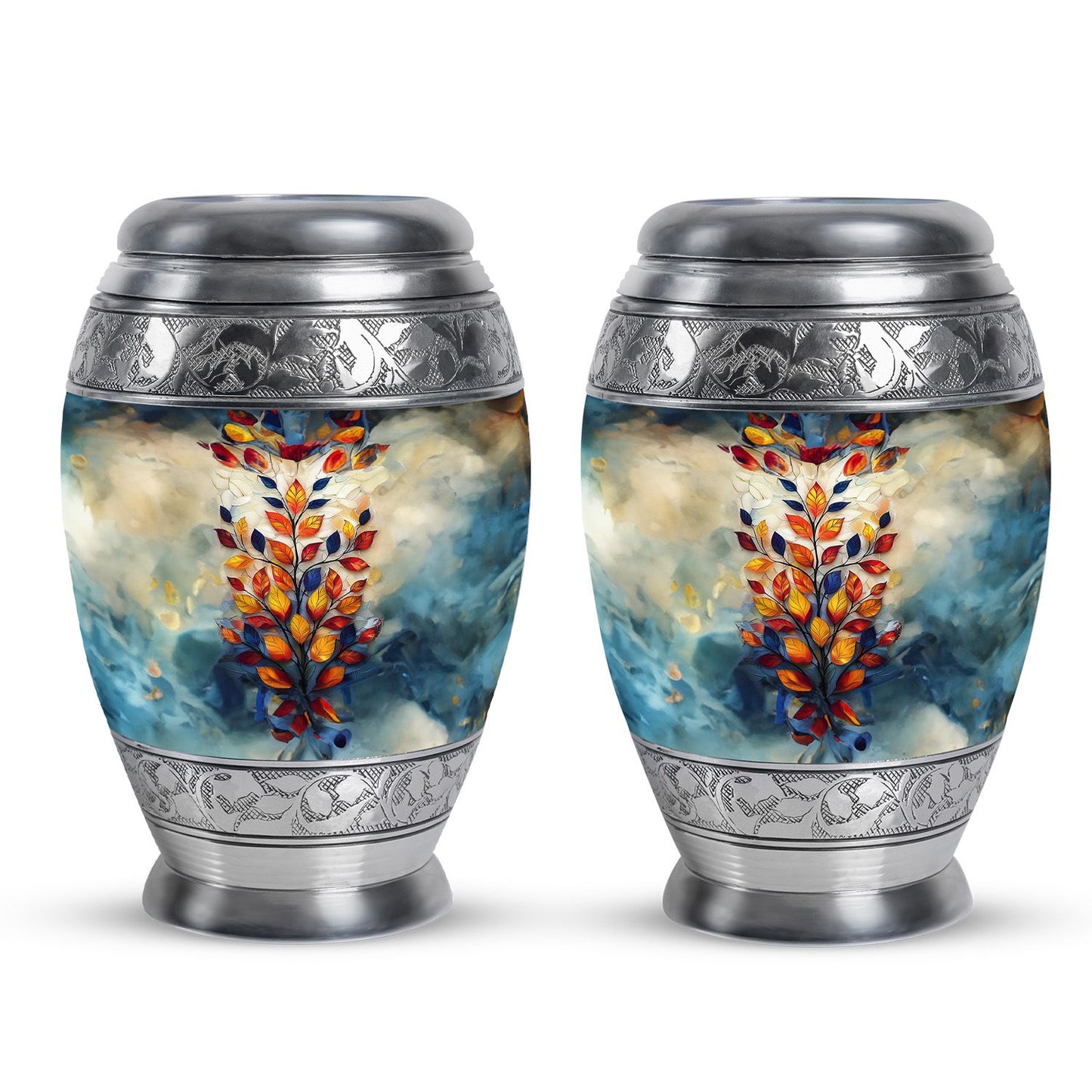 Glass Artistic Keepsake Urn for Human Ashes - 10-inch, 200 cu in - Yatskia