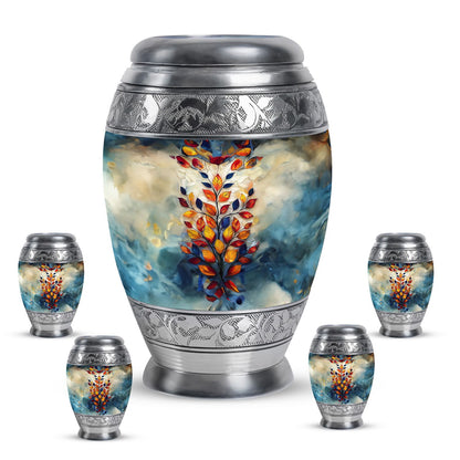 Glass Artistic Keepsake Urn for Human Ashes - 10-inch, 200 cu in - Yatskia
