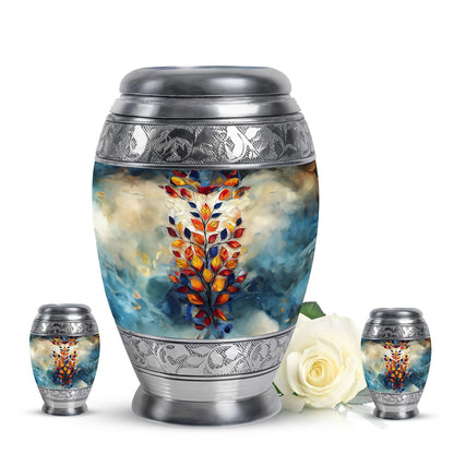 Glass Artistic Keepsake Urn for Human Ashes - 10-inch, 200 cu in - Yatskia
