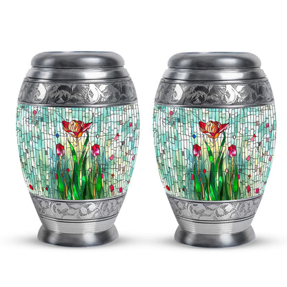 Glass Artistic Cremation Urn for Human Ashes - 10-inch, 200 cu in - Yatskia
