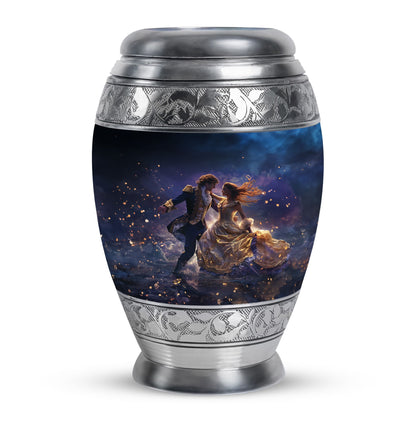 Personalized Couple Cremation Urn for Human Ashes - 10-inch, 200 cu in - Yatskia