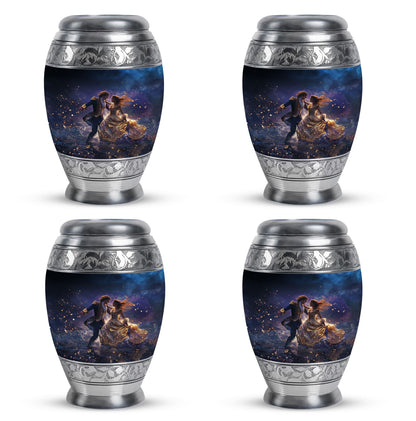 Personalized Couple Cremation Urn for Human Ashes - 10-inch, 200 cu in - Yatskia