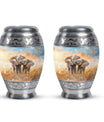 Elephant Family Decorative Urns Large Funeral, Ashes Urn For Ashes