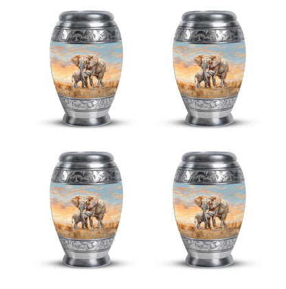 Personalized Elephant Keepsake Urn for Human Ashes - 10-inch, 200 cu in - Yatskia