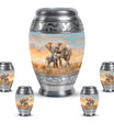 Elephant Family Cremation Urns For Men Funeral, Ashes Cremation Urn