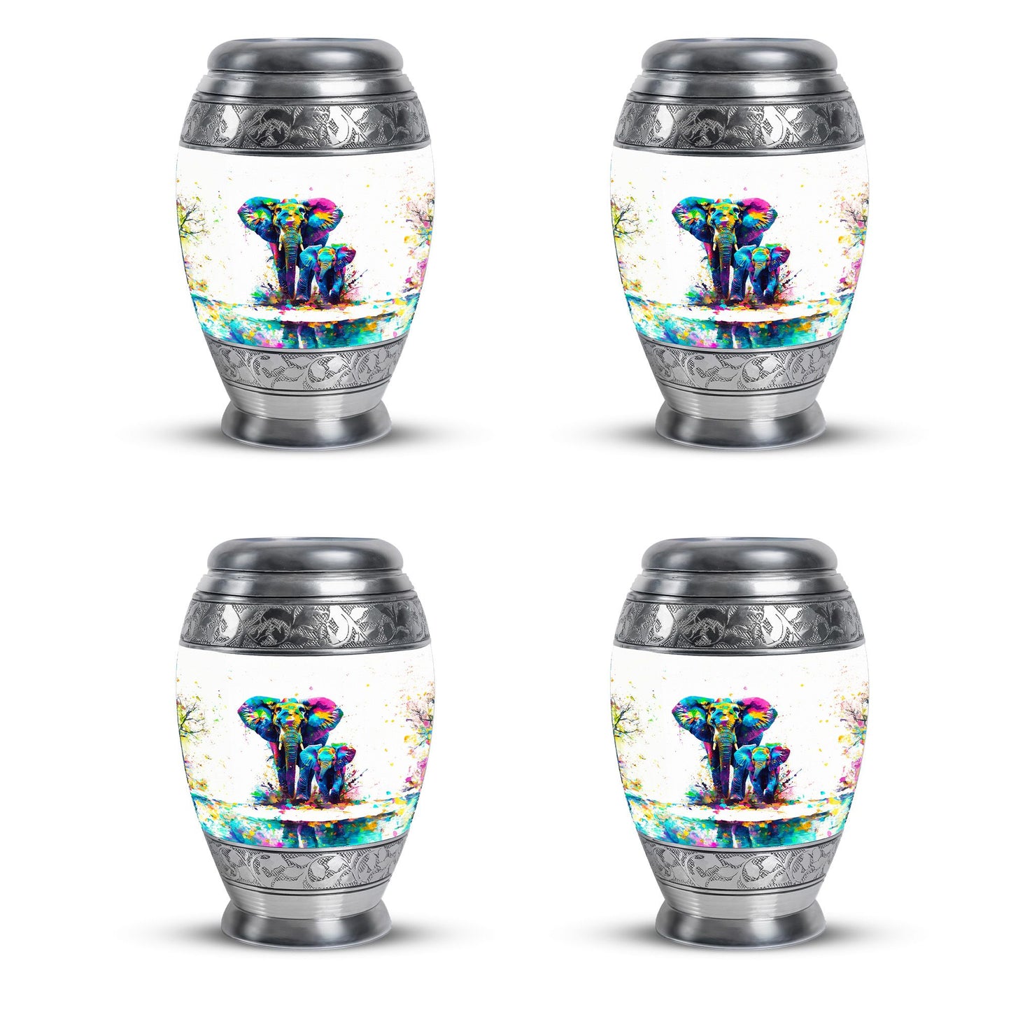Personalized Elephant Memorial Urn for Mom - 10-inch, 200 cu in - Yatskia