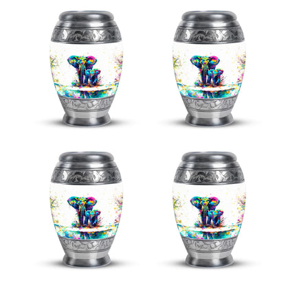 Personalized Elephant Memorial Urn for Mom - 10-inch, 200 cu in - Yatskia