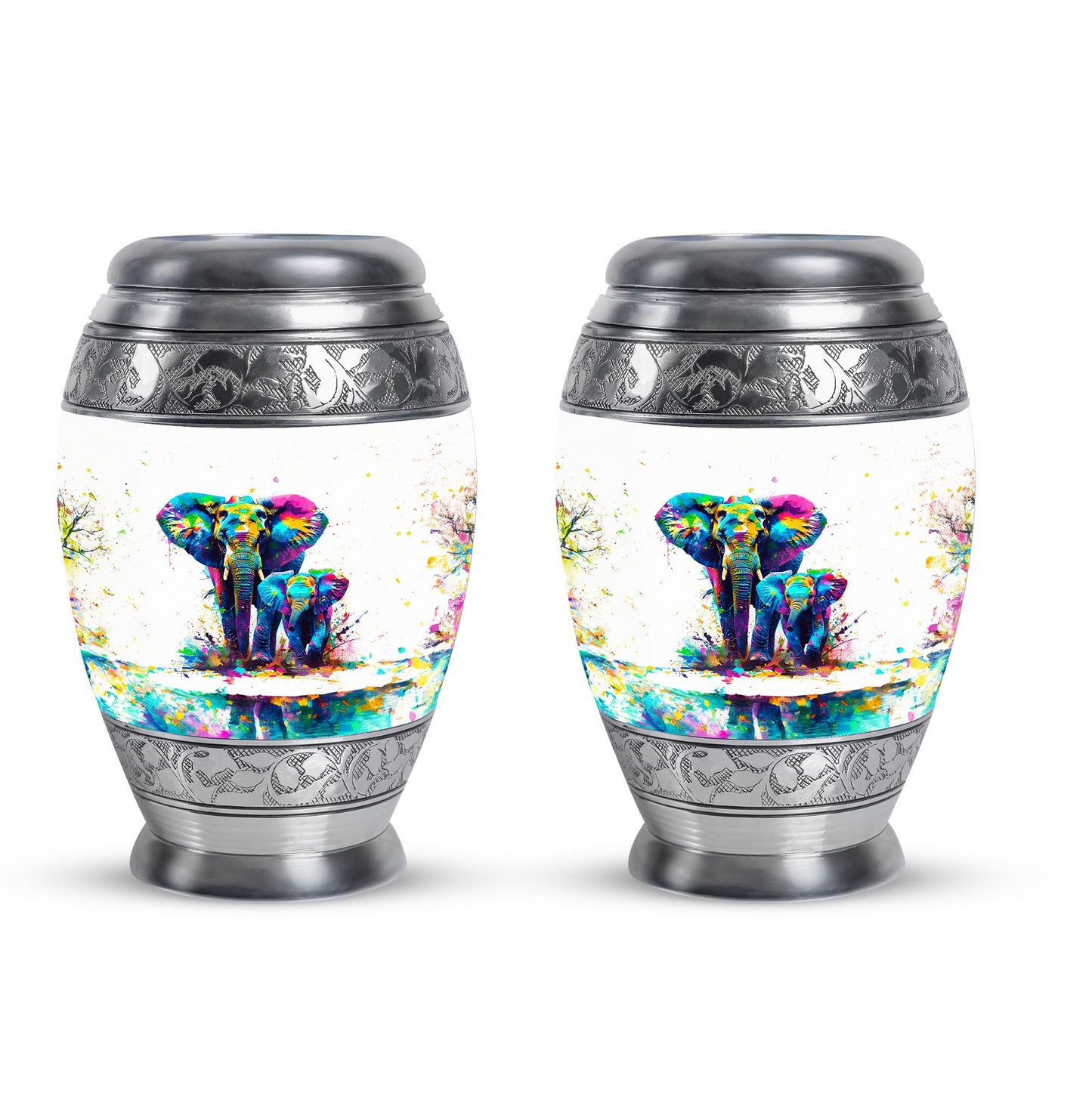 Personalized Elephant Memorial Urn for Mom - 10-inch, 200 cu in - Yatskia