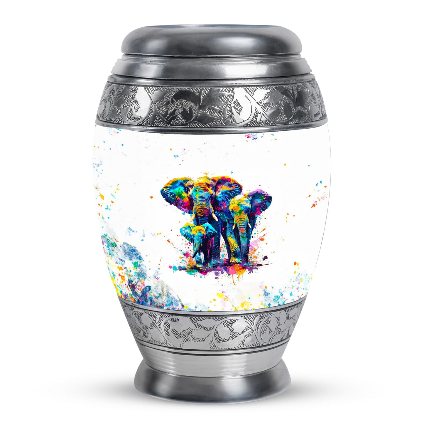 Personalized Elephant Keepsake Urn for Human Ashes - 10-inch, 200 cu in - Yatskia