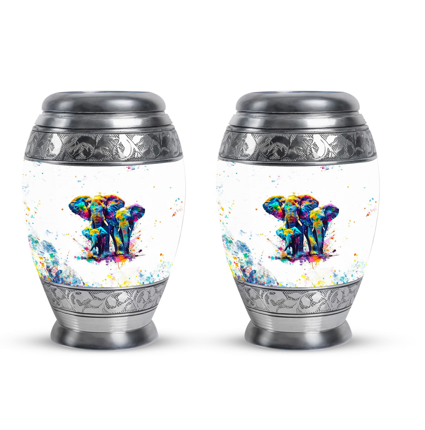 Personalized Elephant Keepsake Urn for Human Ashes - 10-inch, 200 cu in - Yatskia