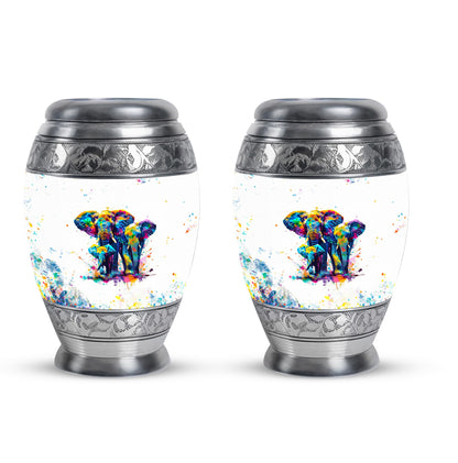 Personalized Elephant Keepsake Urn for Human Ashes - 10-inch, 200 cu in - Yatskia