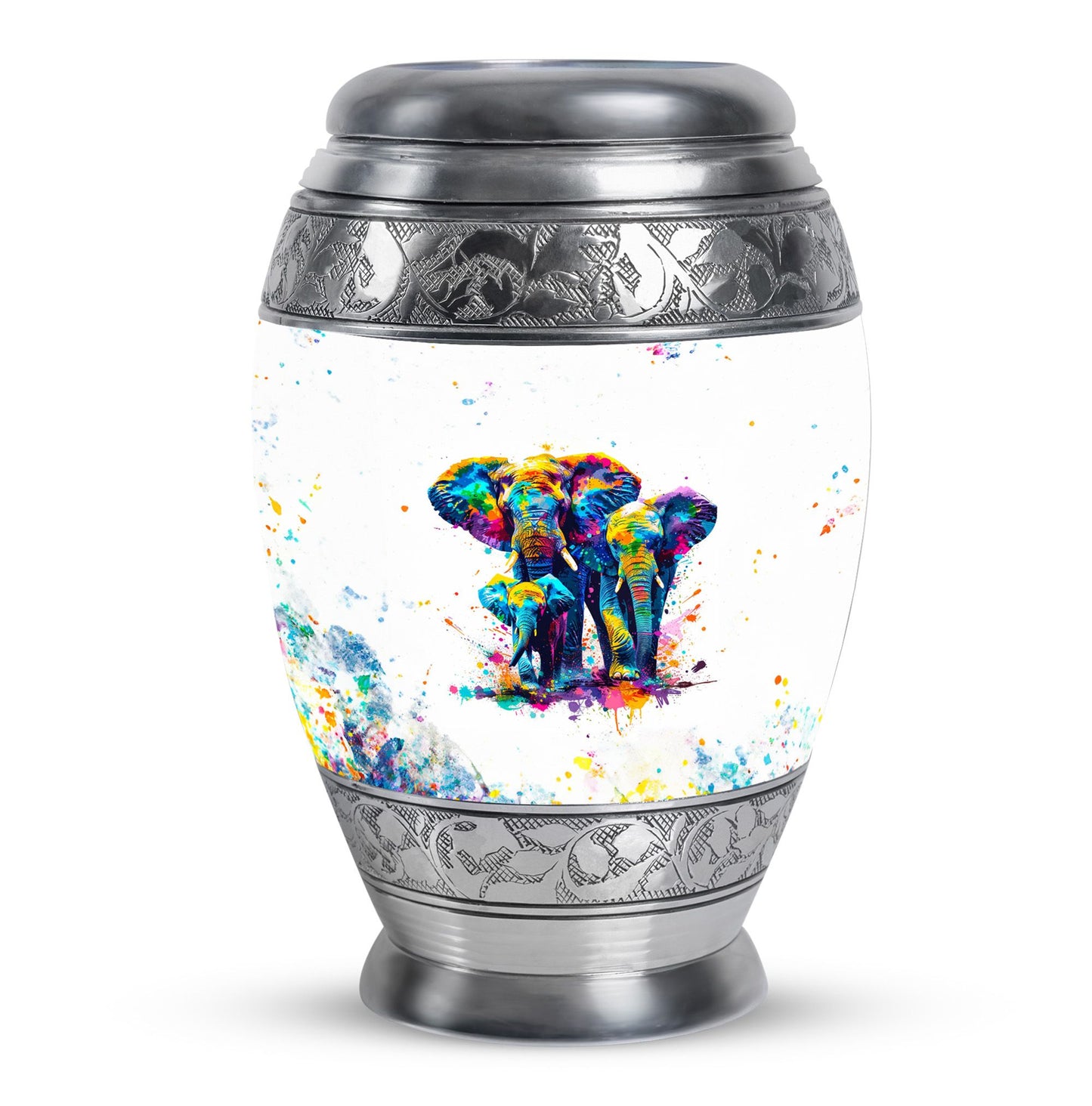 Personalized Elephant Keepsake Urn for Human Ashes - 10-inch, 200 cu in - Yatskia