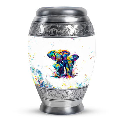 Personalized Elephant Keepsake Urn for Human Ashes - 10-inch, 200 cu in - Yatskia