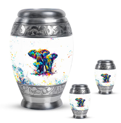 Personalized Elephant Keepsake Urn for Human Ashes - 10-inch, 200 cu in - Yatskia
