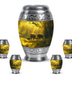 Elephant Family Cremation Urns For Human Ashes - Mini Urn Set For Ashes