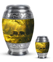Elephant Family Cremation Urns For Human Ashes - Mini Urn Set For Ashes