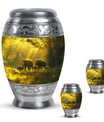 Elephant Family Cremation Urns For Human Ashes - Mini Urn Set For Ashes