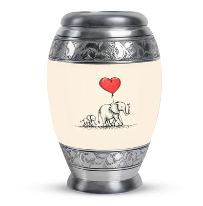 Personalized Elephant Keepsake Urn for Human Ashes - 10-inch, 200 cu in - Yatskia