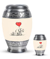Elephant Family Cremation Urns For Human Ashes - Keepsake Urn Set