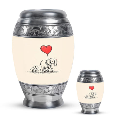 Personalized Elephant Keepsake Urn for Human Ashes - 10-inch, 200 cu in - Yatskia