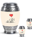 Elephant Family Cremation Urns For Human Ashes - Keepsake Urn Set