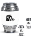 Elephant Family Medium Urn Funeral, Ashes Memorial Urn