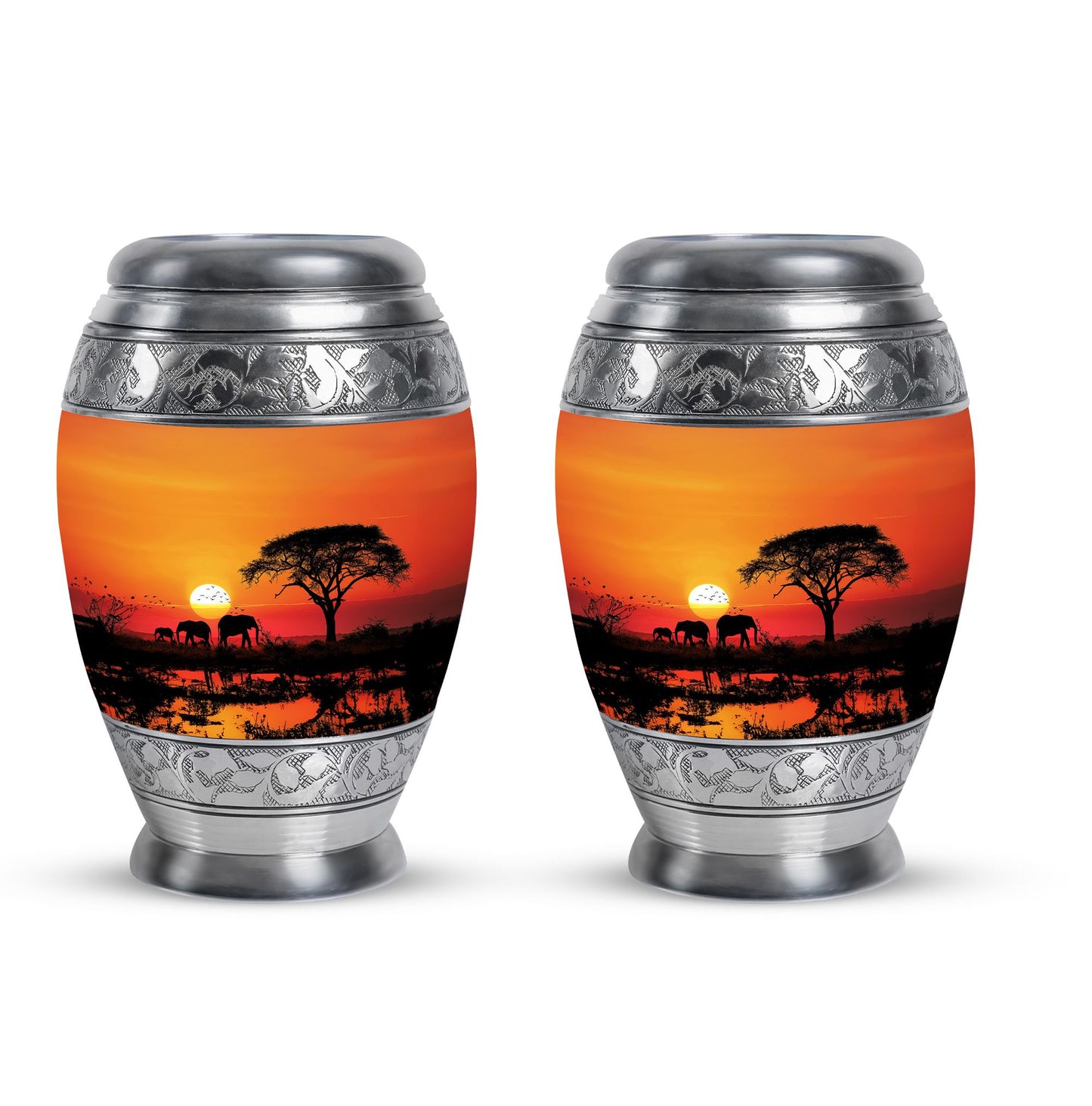 Personalized Elephant Keepsake Urn for Human Ashes - 10-inch, 200 cu in - Yatskia