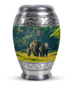 Elephant Family A Small Urn For Ashes Funeral, Ashes Cremation Urn