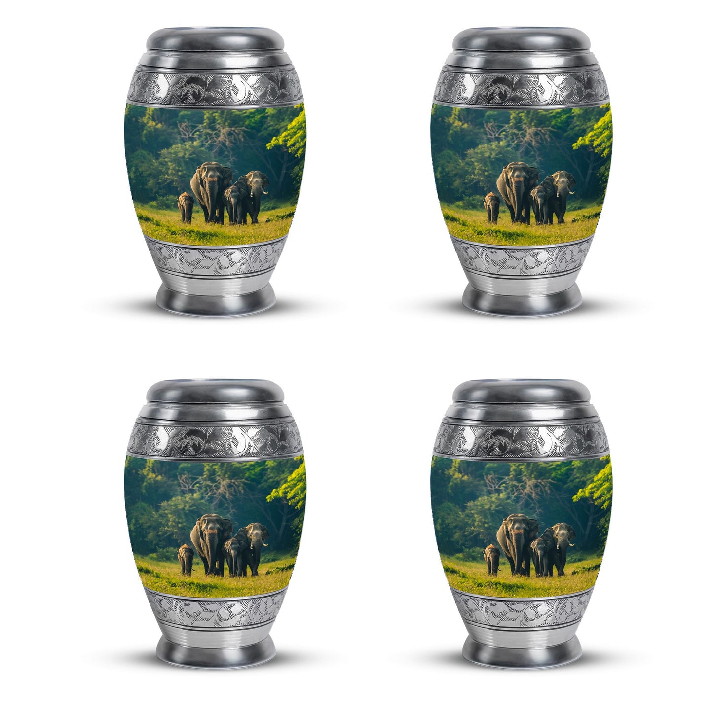 Personalized Elephant Memorial Urn for Human Ashes - 10-inch, 200 cu in - Yatskia