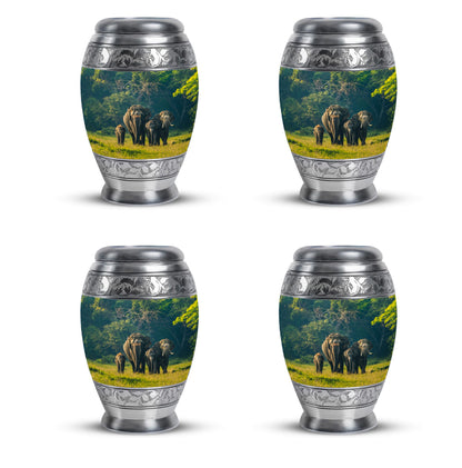 Personalized Elephant Memorial Urn for Human Ashes - 10-inch, 200 cu in - Yatskia