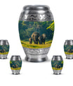 Elephant Family A Small Urn For Ashes Funeral, Ashes Cremation Urn