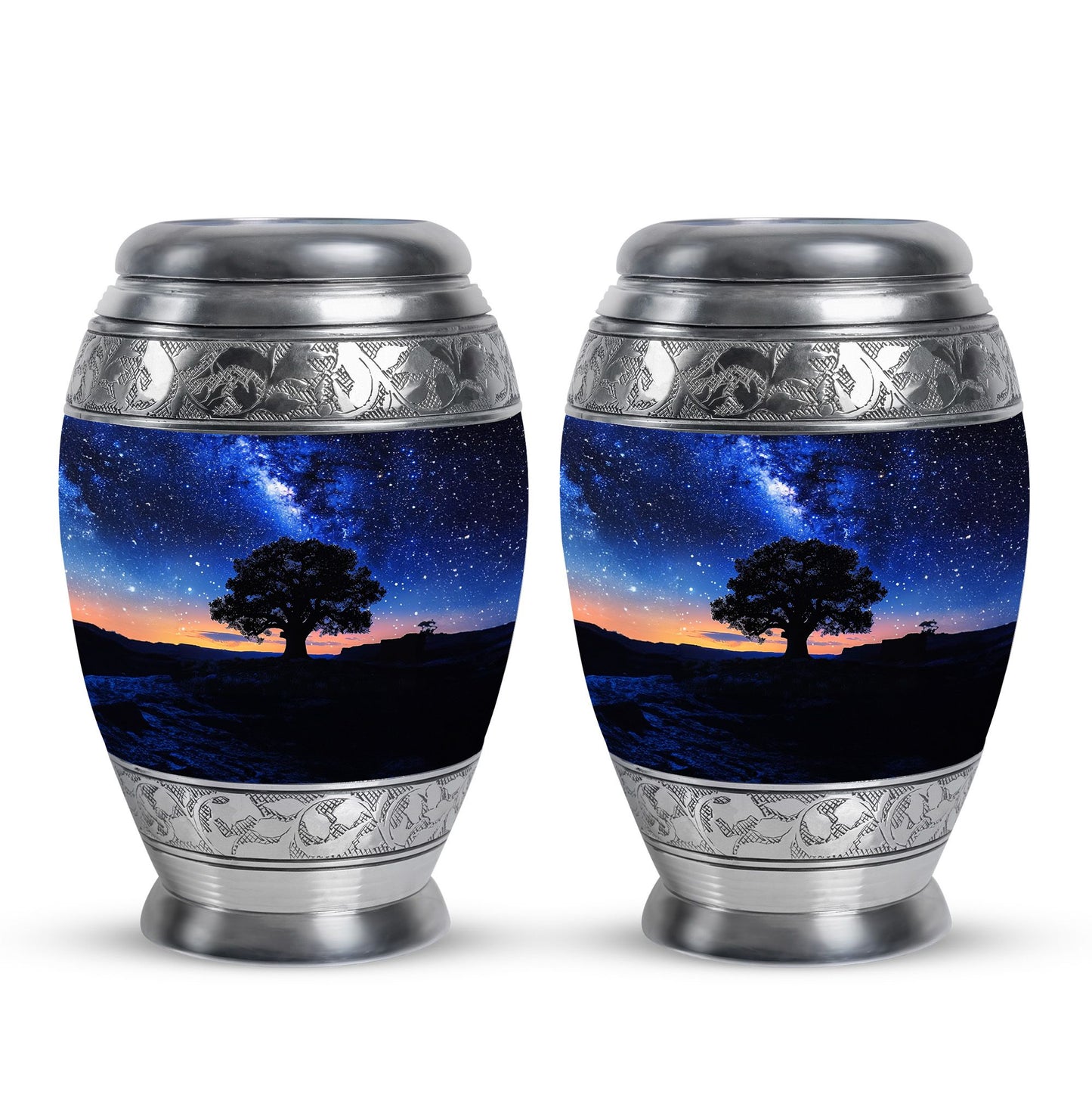 Personalized Galaxy Cremation Urn for Human Ashes - 10-inch, 200 cu in - Yatskia