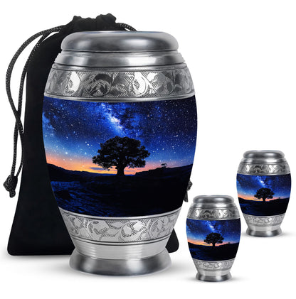 Personalized Galaxy Cremation Urn for Human Ashes - 10-inch, 200 cu in - Yatskia