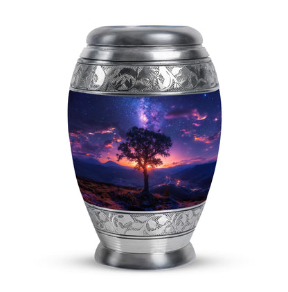Personalized Galaxy Cremation Urn for Women - 10-inch, 200 cu in - Yatskia