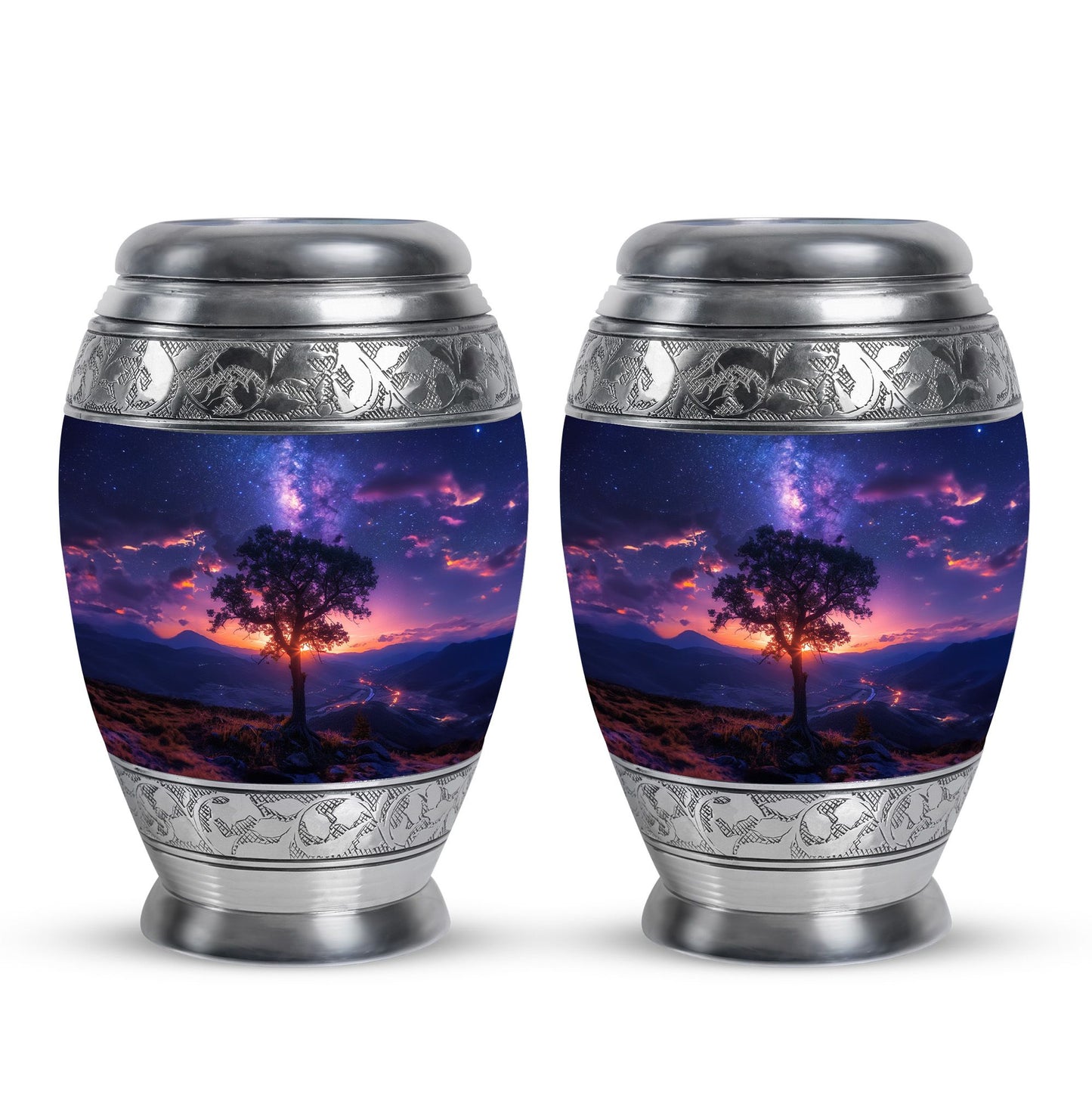 Personalized Galaxy Cremation Urn for Women - 10-inch, 200 cu in - Yatskia