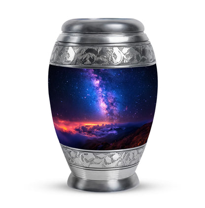 Personalized Galaxy Cremation Urn for Human Ashes - 10-inch, 200 cu in - Yatskia