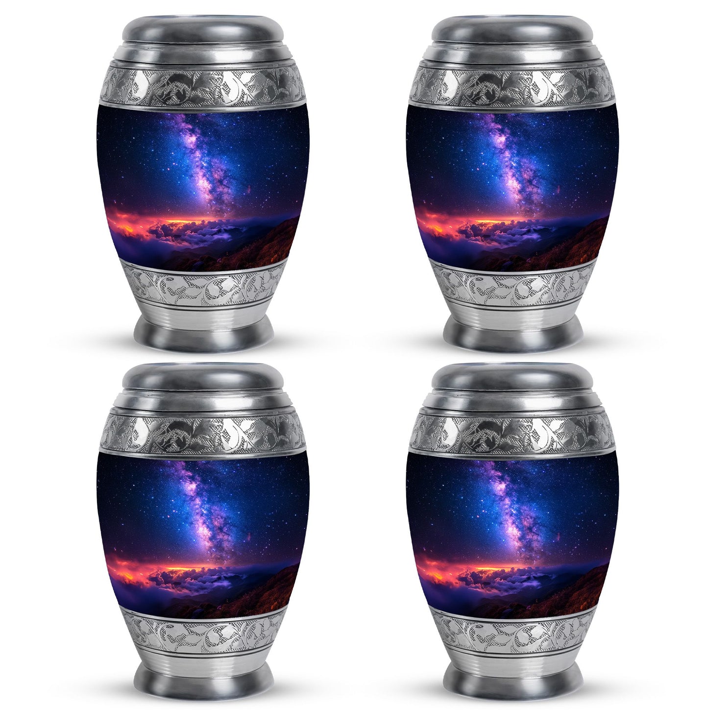 Personalized Galaxy Cremation Urn for Human Ashes - 10-inch, 200 cu in - Yatskia