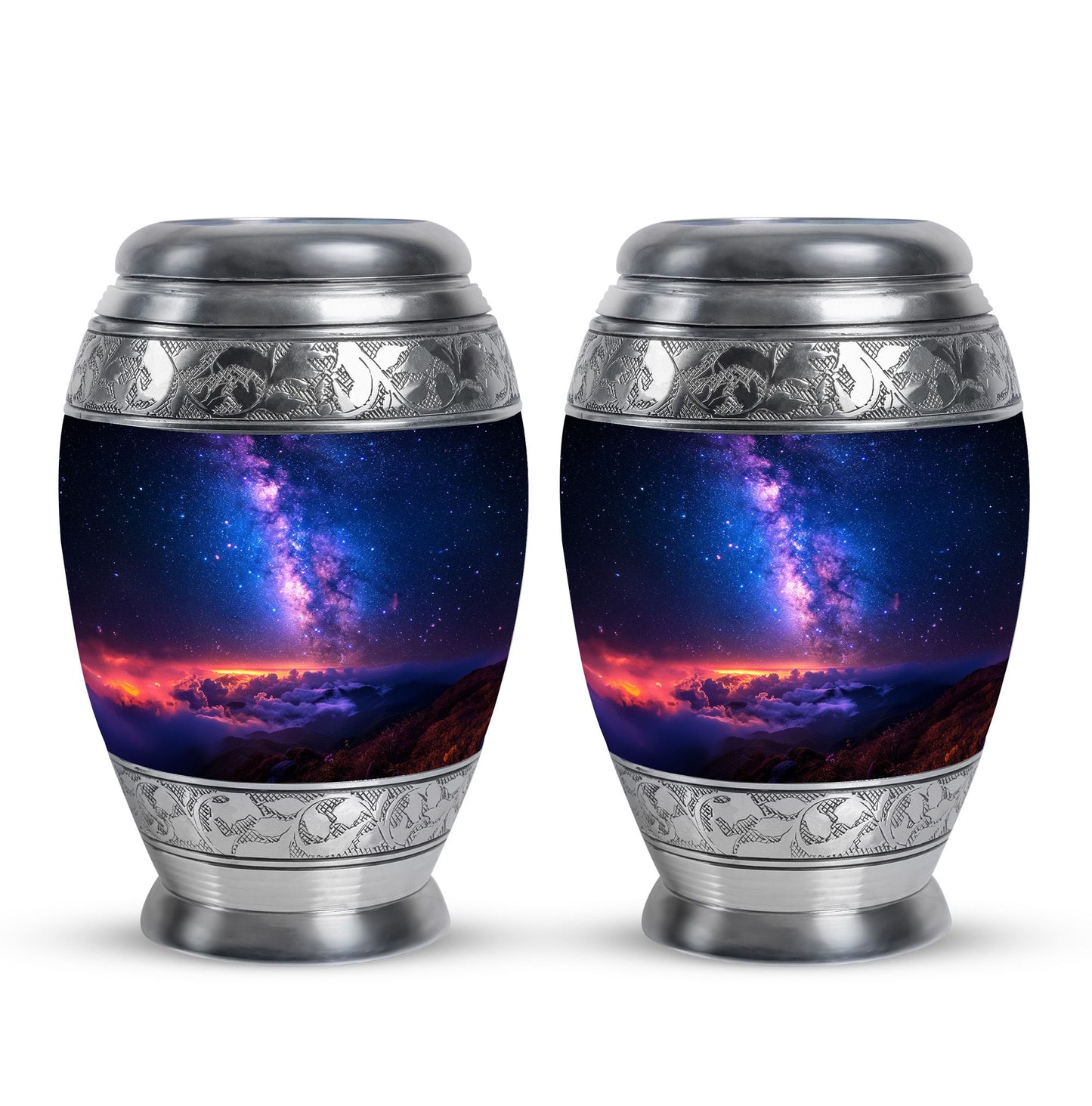 Personalized Galaxy Cremation Urn for Human Ashes - 10-inch, 200 cu in - Yatskia