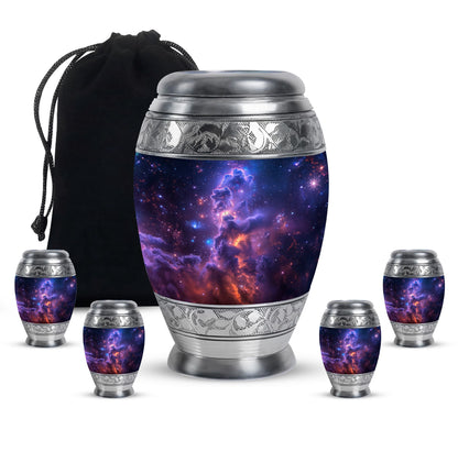 Personalized Galaxy Cremation Urn for Human Ashes - 10-inch, 200 cu in - Yatskia