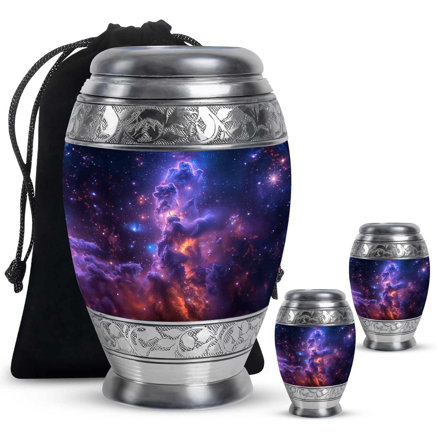 Personalized Galaxy Cremation Urn for Human Ashes - 10-inch, 200 cu in - Yatskia