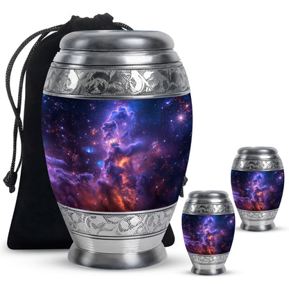 Personalized Galaxy Cremation Urn for Human Ashes - 10-inch, 200 cu in - Yatskia