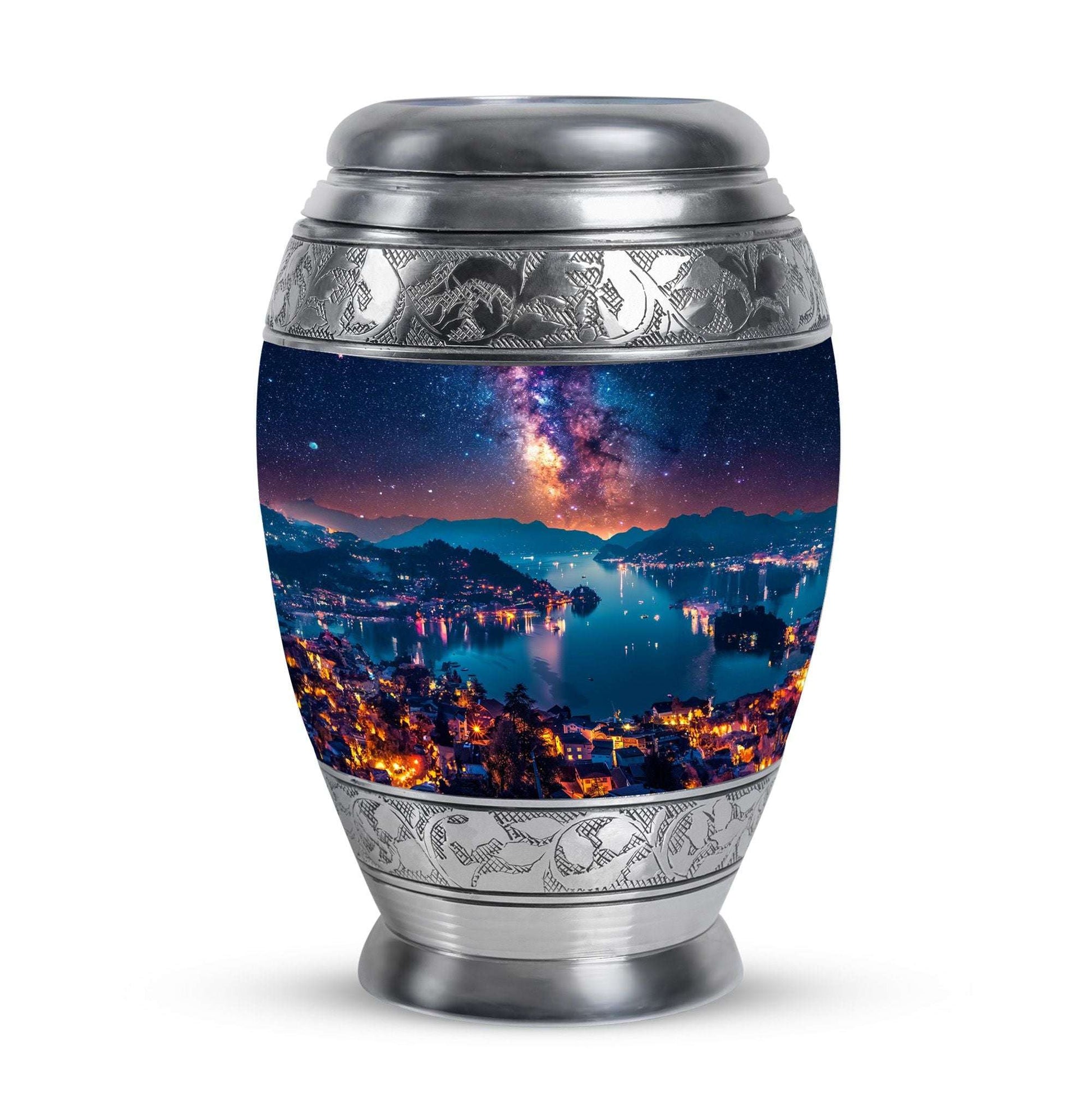 Milkyway Adult Urn Large Funeral Urn - Galaxy Decorative Urns For Ashes