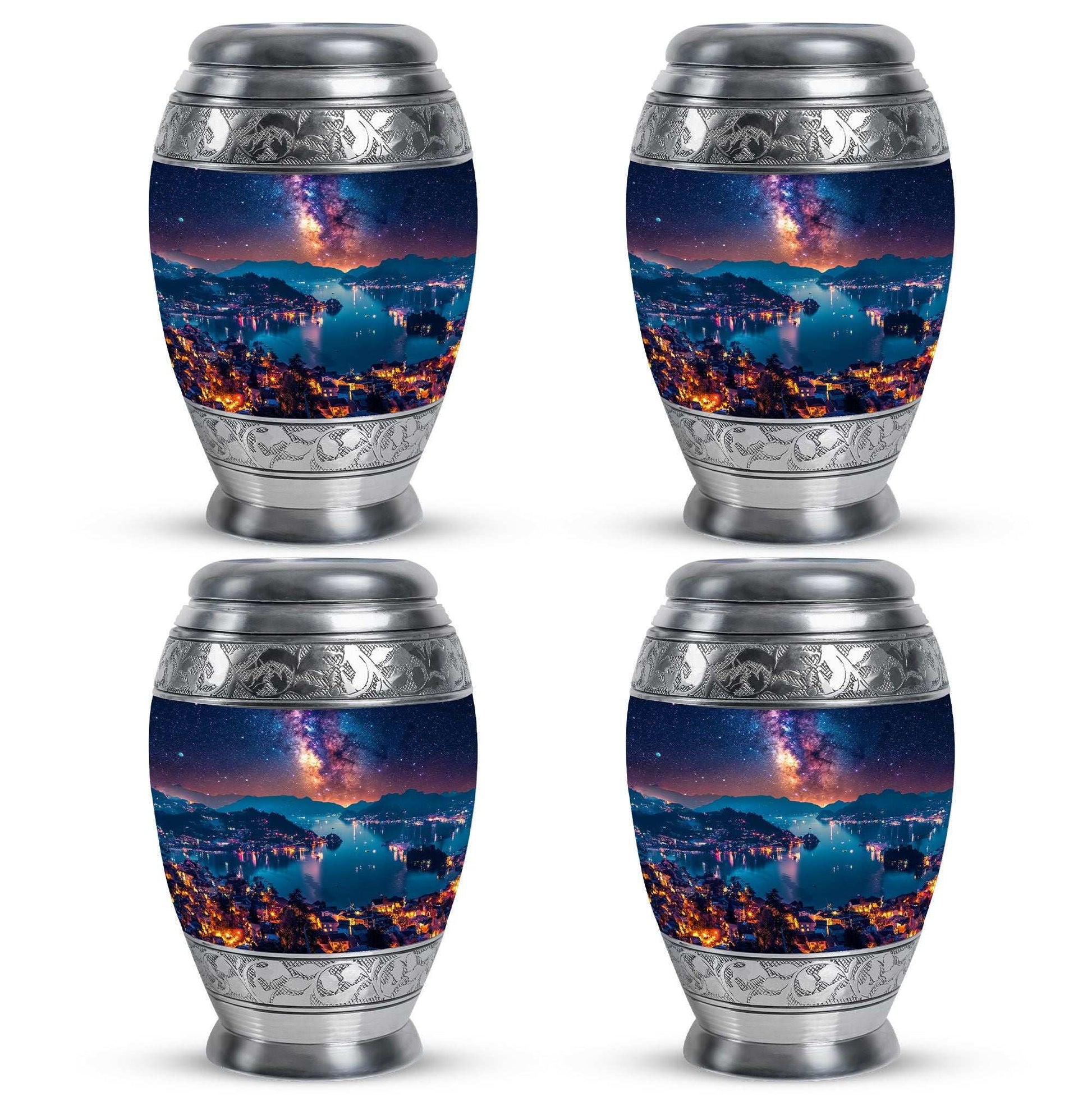 Milkyway Adult Urn Large Funeral Urn - Galaxy Decorative Urns For Ashes