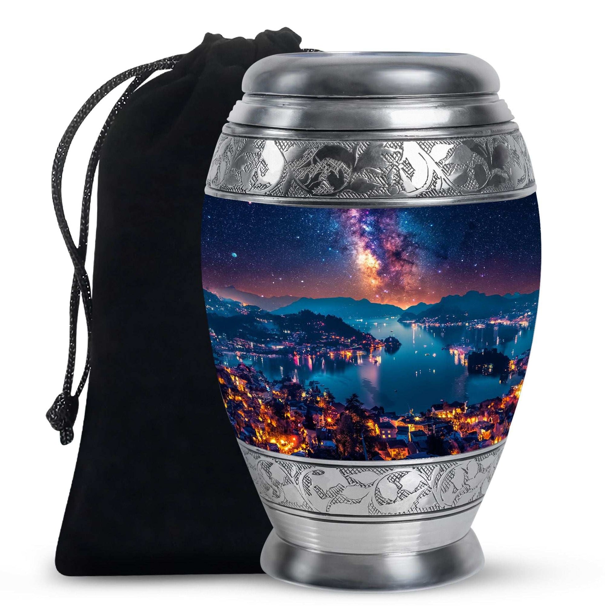 Milkyway Adult Urn Large Funeral Urn - Galaxy Decorative Urns For Ashes