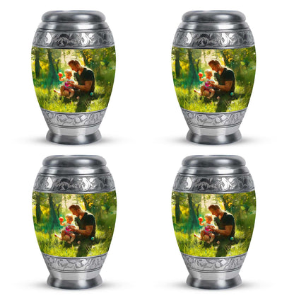 Father & Kids Large & Small Cremation Urns For Human Ashes